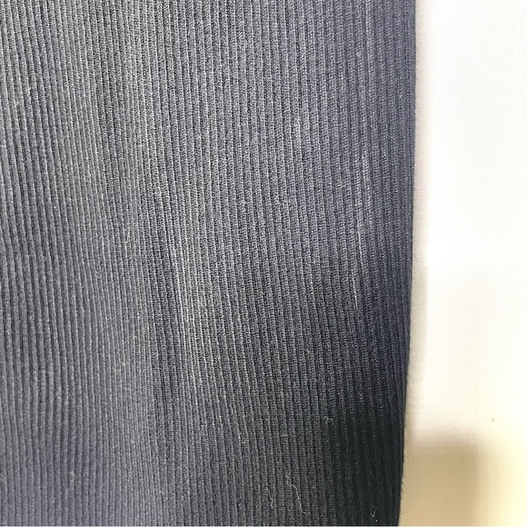 Zara Black Silver Hook and Eye Rib Knit Bodycon Dress Sz L - Picture 7 of 9